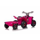 XMX630T Pink Battery Quad Bike With Trailer