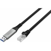 AK-300600-020-S USB-A RJ45 2m Black