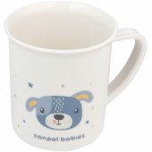 Plastic Cup with Handle for Children 170ml CUTE ANIMALS 4/ 413 Blue