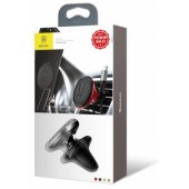 Magnetic Air Vent Car Mount Holder with Cable Clip Black