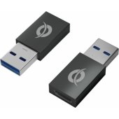 Adapter USB-A / USB-C Grey 2pcs