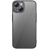 "Glitter Transparent Case + Tempered Glass iPhone 14 Plus" Black