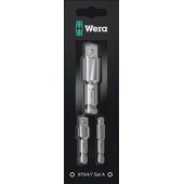 Wera 870/ 4/ 7 set A SB tool shaft Socket Wrenches adapter-Set 1/ 4" 3/ 8"