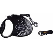 Flexi FLEXI Glam Splash Crystal leash, S STRIP 3 m, black.