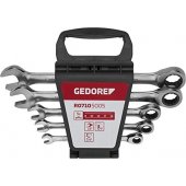 Gedore Red ring ratchet open ended spanner set, 5 pieces, spanner (chr