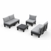 Dārza mēbeļu komplekts Elements Full Set (5 Seater) pelēks/ ga