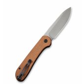 CIVIVI Button Lock Elementum Brown Micarta