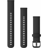18mm Black/ Gunmetal Silicone Band