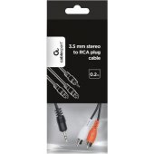 3.5mm to 2xRCA Stereo Plug Cable 0,2m CCA-458/ 0.2