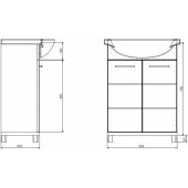 Bari D60 White/ Wood