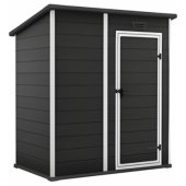 Essential Shed 6x4 Dark Grey/ White