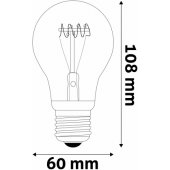 Filament bulb E27 A60 4.5W 400lm 2700K 120°