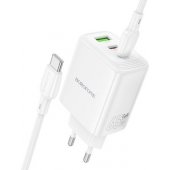 BN32 USB-A/ 2xUSB-C QC 3.0 PD 65W + cable USB-C White