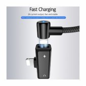 US-SJ270 Dual Lightning Adapter to Lightning Headset Plug