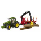 John Deere 7R 350 m forwarding trailer, model vehicle (green/ re