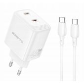 BN33 Fuente GaN QC3.0 PD 40W cable USB-C White