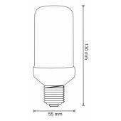 LED bulb with flame imitation E27 3W T60 1400K