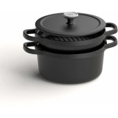 Covered stockpot Graphite Cast iron 26cm