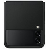 "Leather Cover Galaxy Z Flip 3 5G (EF-VF711LBE)" Black