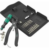 Wera 9532 Chain Riveter Workshop Set, 20-piece, tool set black/ green,