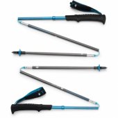 Trekking Poles Distance Carbon Z (anthracite/ blue, 1 pair, 105 cm)