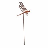 DECORATION DAGONFLY RUST 10.2X0.4X38CM