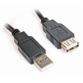 AM-AF USB Extencion Cable 3m Black