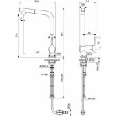 Ceralook with pull-out spray Chrome