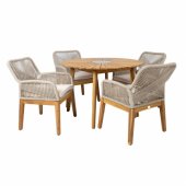 Set FLORIDA table and 4 chairs, beige