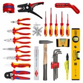 KNIPEX tool case "Robust26 Move" electrical, 22-piece, tool set black,