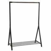 Clothes rack BRENT 117x59xH165cm, black/ chrome