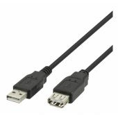 Extension cable USB-A 2.0 3m Black