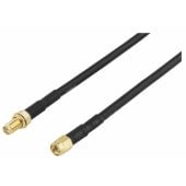 Antenna cable RP-SMA male - RP-SMA female 2m (SMA-FM200) Black