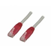 Patch cable U/ UTP Cat6 LSZH 1m grey/ red