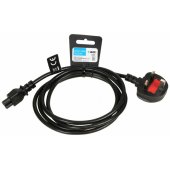 Power Cable for Laptops (clover) VDE 3x0.75 mm 1.8 m UK plug
