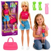 Anlily Doll in Sports Outfit, Dumbbells, Water Bottle, Bag, Accessorie