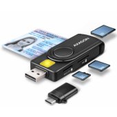 Compact travel USB-A + USB-C contact Smart/ ID card CRE-SMP2A