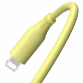 Silicone USB to Lightning Cable 3A 1m Yellow