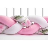 Sensillo WARKOCZ DO ŁÓŻECZKA RÓŻOWY KWIATY 210 CM 2221 / 3448