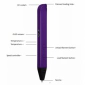RP800A Pro Tieva 3D Pen Purple
