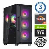 Ryzen 5 5600X 32GB 500SSD M.2 NVME RTX3050 6GB no-OS Black