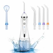 HF2 IPX7 Wireless irrigator 300ml watertank / 5 tips / 5 modes White