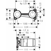 Concealed Body for Concealed Mixers 13622180