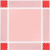 Corner Pieces for Puzzle Mat Simple Red 4 Pcs.