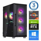 Ryzen 7 5700X 16GB 250SSD M.2 NVME RTX3050 6GB WIN11 Black