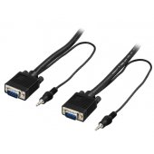 Monitor cable RGB HD15 3.5mm audio 3m black