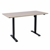 Desk ERGO with 1 motor 160x80cm, hickory/ black