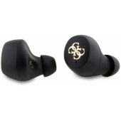 True Wireless 4G PU Metal Logo Black