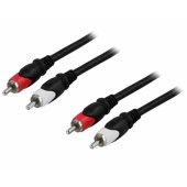 Audio cable 2xRCA 15m black