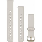 18mm Silicone Strap Garmin Venu 3S Ivory/ Gold